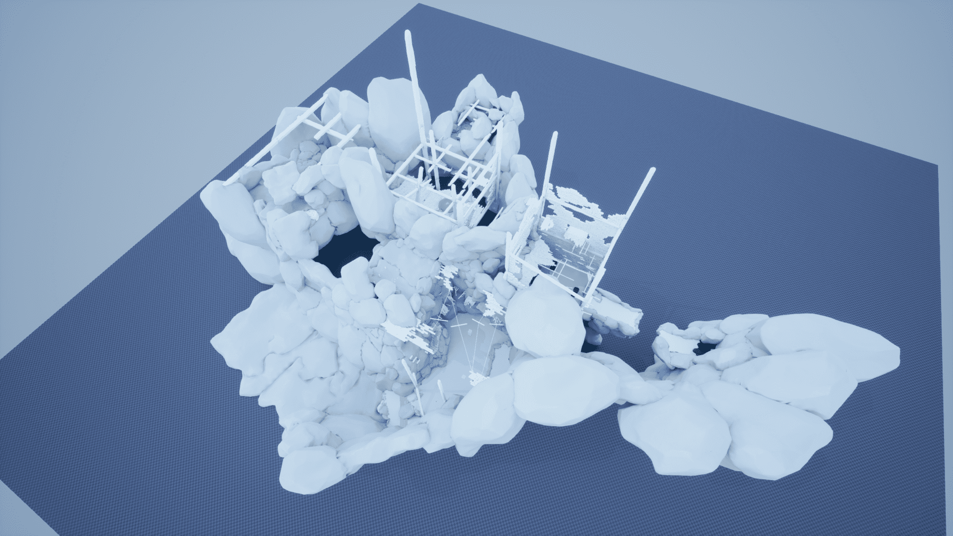 Top down view of the entire level