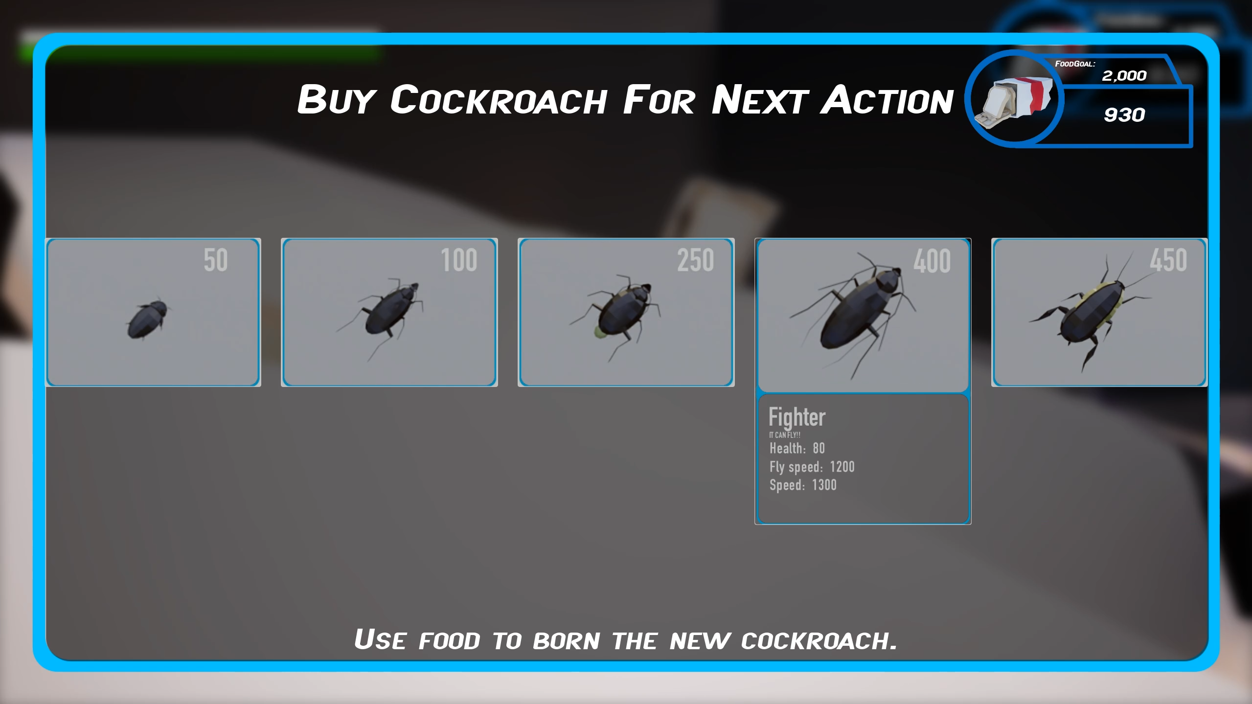 Cockroach Buy Menu(Economic System)