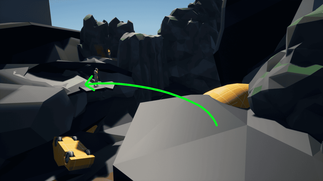 A gap requires boost jump to cross