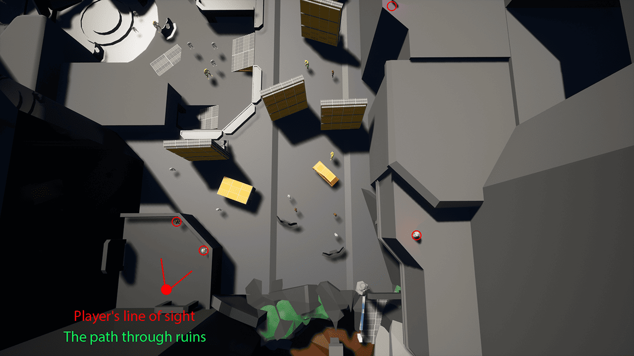 The Path through ruins